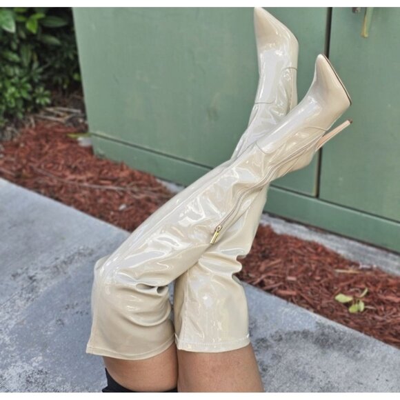 Women's Thigh High Over the Knee Stiletto Boots - Picture 3 of 8